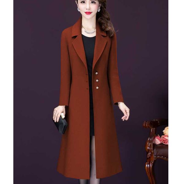 women's wool & blends autumn winter woolen coat temperament fashion turn down collar female solid color casual slimming mid-length jack, Black
women's wool & blends autumn winter woolen coat temperament fashion turn down collar female solid color casual slimming mid-length jack, Black