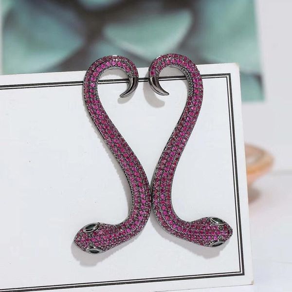 dangle & chandelier european and american fashion exaggerated exquisite snake-shaped earrings luxury zircon inlaid women's jewelry, Silver
dangle & chandelier european and american fashion exaggerated exquisite snake-shaped earrings luxury zircon inlaid women's jewelry, Silver