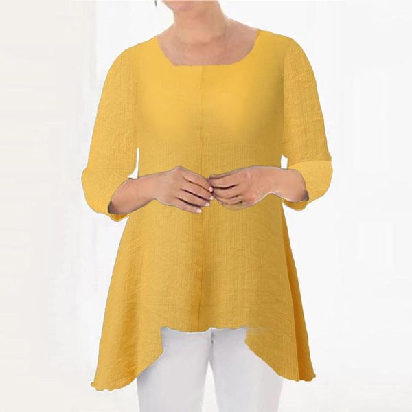 women's blouses & shirts cotton linen blouse women solid plus size loose long sleeve round neck casual irregular shirt elegant vintage, White
women's blouses & shirts cotton linen blouse women solid plus size loose long sleeve round neck casual irregular shirt elegant vintage, White