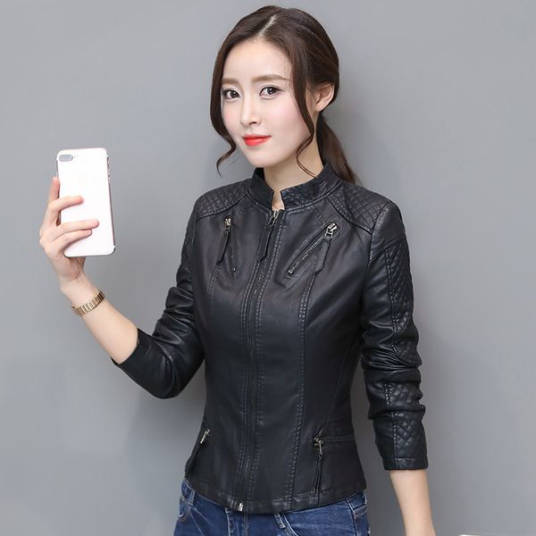 black women autumn leather pu casual slim soft moto biker faux fringe jacket female coats basic streetwear 201124
black women autumn leather pu casual slim soft moto biker faux fringe jacket female coats basic streetwear 201124