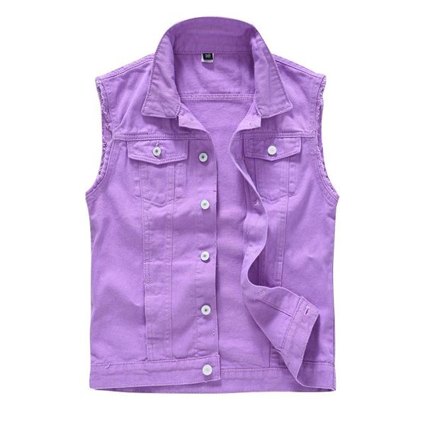 men's vests autumn purple denim vest men slim plus size cotton soft sleeveless jacket ripped button coats pocket, Black;white
men's vests autumn purple denim vest men slim plus size cotton soft sleeveless jacket ripped button coats pocket, Black;white