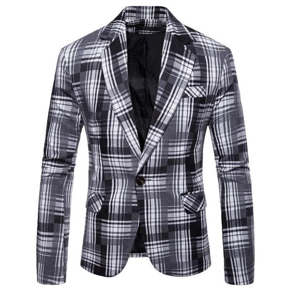 men's suits & blazers plaid blazer for men suit slim fit casual mens jacket black yellow blue, White;black
men's suits & blazers plaid blazer for men suit slim fit casual mens jacket black yellow blue, White;black