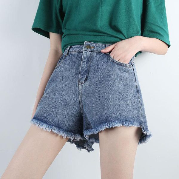 female fashion casual summer cool women denim shorts high waists fur-lined leg-openings plus size short jeans women's, Blue
female fashion casual summer cool women denim shorts high waists fur-lined leg-openings plus size short jeans women's, Blue