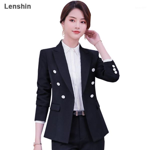 women's suits & blazers lenshin royal blue professional business jacket for women work wear office lady elegant female double breasted, White;black
women's suits & blazers lenshin royal blue professional business jacket for women work wear office lady elegant female double breasted, White;black