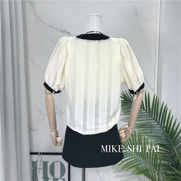 2021 summer new korean style shirt fashion loose round neck bow blusas for women short-sleeved elegant blusas all-match top, White
2021 summer new korean style shirt fashion loose round neck bow blusas for women short-sleeved elegant blusas all-match top, White