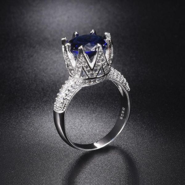 cluster rings luxury 100% 925 sterling silver crown 8ct blue natural sapphire for women wedding engagement ring fine gemstone jewelry, Golden;silver
cluster rings luxury 100% 925 sterling silver crown 8ct blue natural sapphire for women wedding engagement ring fine gemstone jewelry, Golden;silver