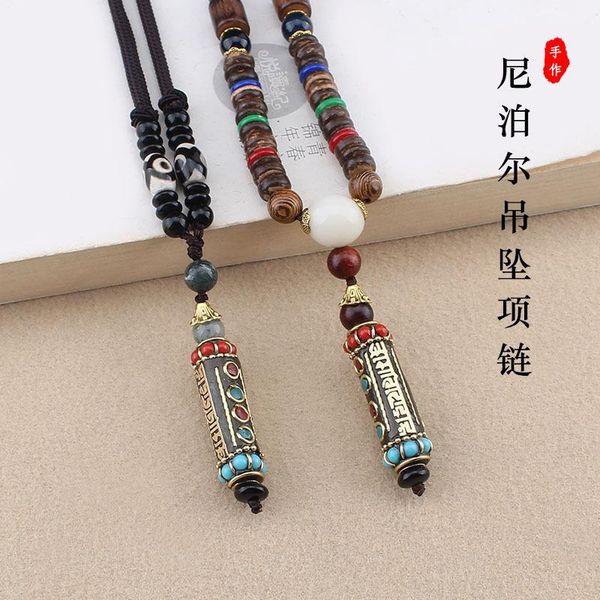 pendant necklaces tibetan buddhist handmade simple rope chain mantra sign six words necklace buddhism three eyes dzi beads amulet, Silver
pendant necklaces tibetan buddhist handmade simple rope chain mantra sign six words necklace buddhism three eyes dzi beads amulet, Silver