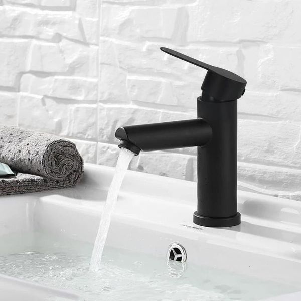 bathroom sink faucets 304 stainless steel matte black basin faucet cold mixer tap single handle
bathroom sink faucets 304 stainless steel matte black basin faucet cold mixer tap single handle