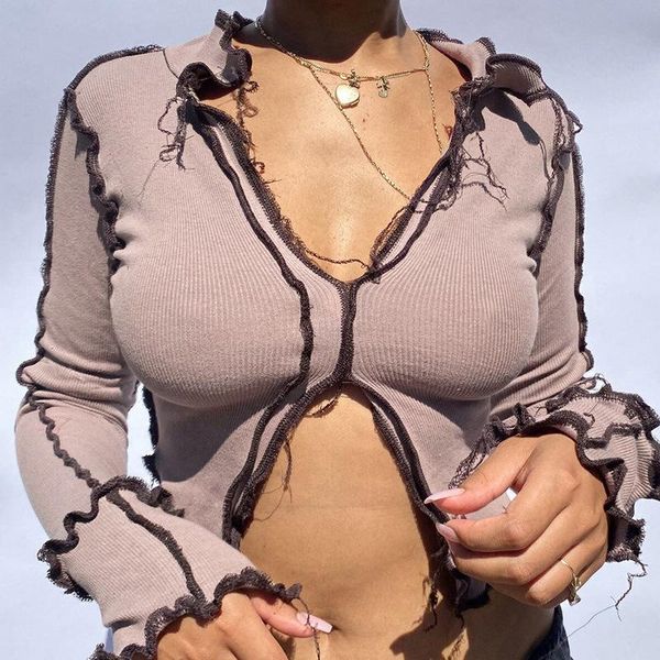 women's t-shirt women ribbed y2k long sleeve striped patchwork crop skinny v-neck split fashion soft casual streetwear outfits, White
women's t-shirt women ribbed y2k long sleeve striped patchwork crop skinny v-neck split fashion soft casual streetwear outfits, White