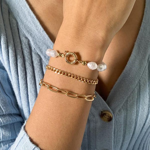 charm bracelets elegant baroque bracelet sets for women wedding gift pearl beads chain bangles jewelry, Golden;silver
charm bracelets elegant baroque bracelet sets for women wedding gift pearl beads chain bangles jewelry, Golden;silver