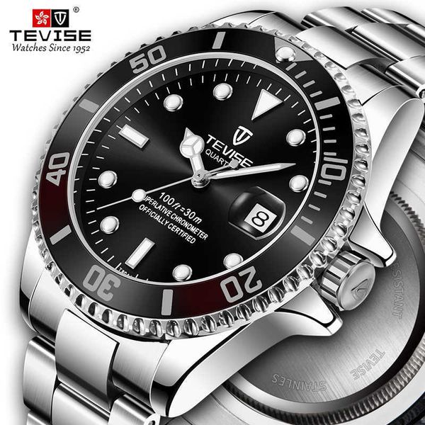 men watches brand luxury tevise classic quartz watch man waterproof stainless steel wristwatches mens relogio masculino 210527, Slivery;brown
men watches brand luxury tevise classic quartz watch man waterproof stainless steel wristwatches mens relogio masculino 210527, Slivery;brown