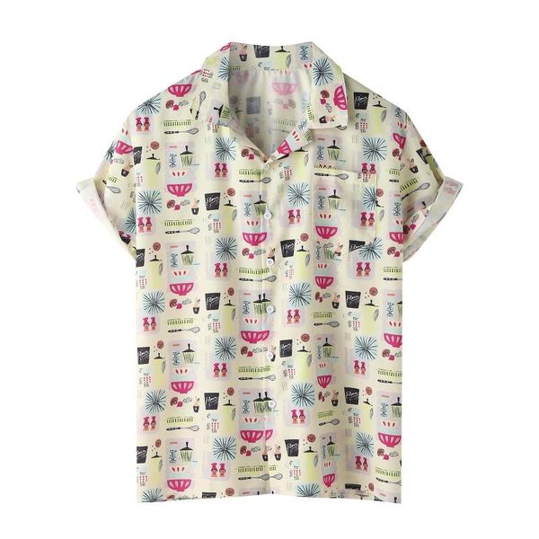 men's casual shirts harajuku shirt plus size chemise homme printed oversized floral short-sleeved hawaiian button up, White;black
men's casual shirts harajuku shirt plus size chemise homme printed oversized floral short-sleeved hawaiian button up, White;black