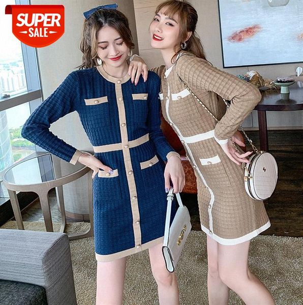 celebrity temperament brand dress, early, small, fragrant style, contrast color, long sleeves, thin knit short skirt #ka6m, Black;gray
celebrity temperament brand dress, early, small, fragrant style, contrast color, long sleeves, thin knit short skirt #ka6m, Black;gray