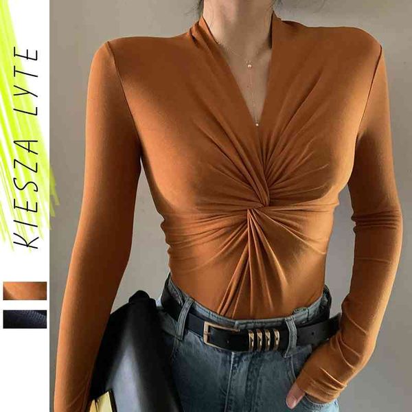vintage women t shirt slim v neck punpkin black twist stretch knit pullovers tee office ladies high street 210608, White
vintage women t shirt slim v neck punpkin black twist stretch knit pullovers tee office ladies high street 210608, White