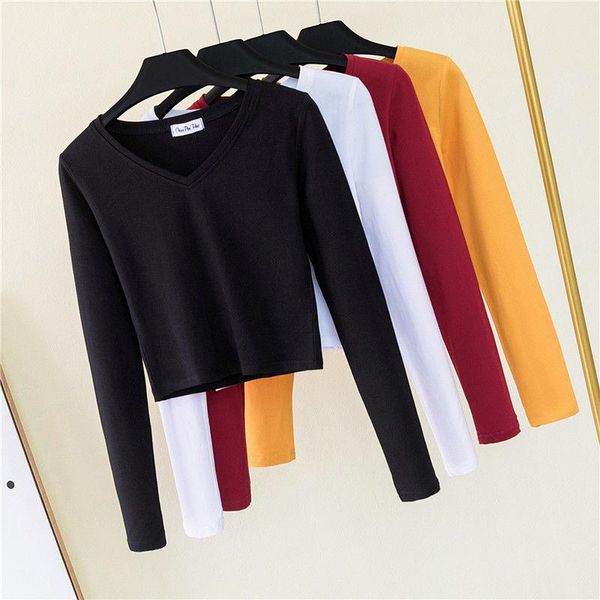 women's t-shirt 2021 women summer spring korean fashion crop basic short t shirt femme club harajuku long sleeve v-neck solid a51, White
women's t-shirt 2021 women summer spring korean fashion crop basic short t shirt femme club harajuku long sleeve v-neck solid a51, White