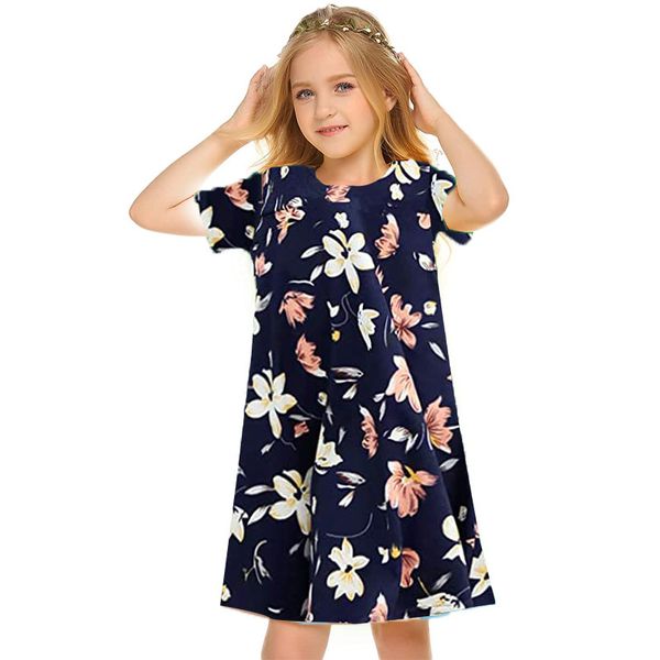 black dress short-sleeved printed dress children's casual dress a-line skirt knee-length long simple, elegant and colorful 5-15 years o, Red;yellow
black dress short-sleeved printed dress children's casual dress a-line skirt knee-length long simple, elegant and colorful 5-15 years o, Red;yellow
