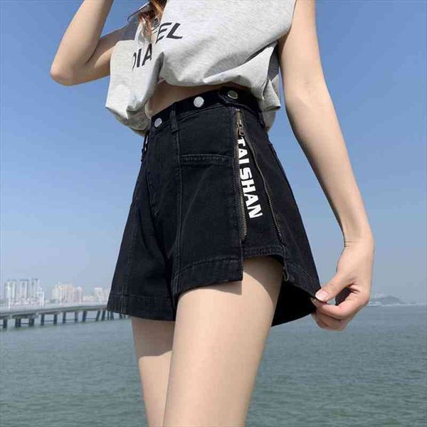 summer cotton loose slim denim women shorts jeansr zipper female style wide leg high waist short pants, Blue
summer cotton loose slim denim women shorts jeansr zipper female style wide leg high waist short pants, Blue