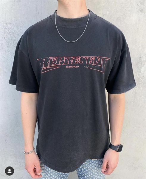 men's t-shirts oversized high street tees vintage represent t-shirt men women 1:1 high-quality t shirt washed printing streetwear, White;black
men's t-shirts oversized high street tees vintage represent t-shirt men women 1:1 high-quality t shirt washed printing streetwear, White;black