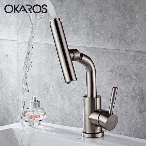 bathroom sink faucets okaros faucet basin mixer water tap nickle brushed 360 degree swivel spout 304 stainless steel m050-n
bathroom sink faucets okaros faucet basin mixer water tap nickle brushed 360 degree swivel spout 304 stainless steel m050-n