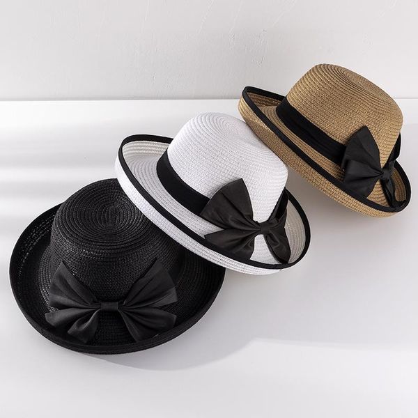 wide brim hats summer sun hat ladies beanie female designer plain elegant wide-brimmed 2021 bow dome panama straw beach, Blue;gray
wide brim hats summer sun hat ladies beanie female designer plain elegant wide-brimmed 2021 bow dome panama straw beach, Blue;gray