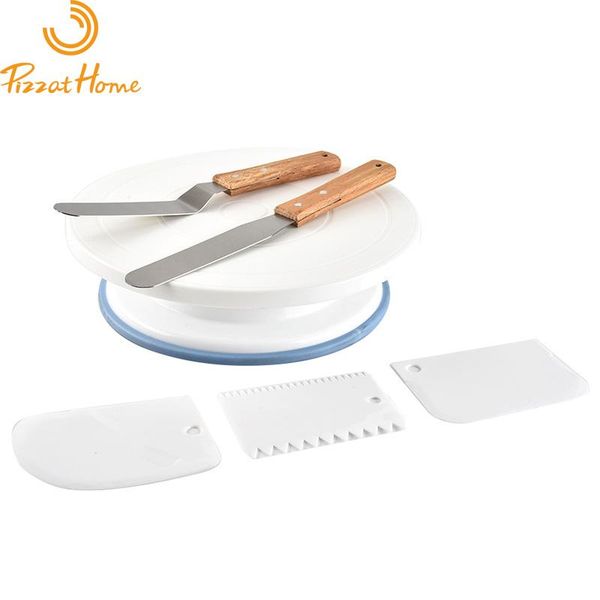 pizzathome cake turntable 10 inch round decoration tools with scraper spatula set rotating stand rotary table baking & pastry 
pizzathome cake turntable 10 inch round decoration tools with scraper spatula set rotating stand rotary table baking & pastry