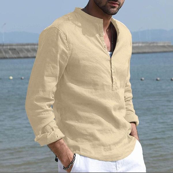 men's casual blouse linen stand collar loose shirt autumn handsome male fashion solid color tee shirts, White;black
men's casual blouse linen stand collar loose shirt autumn handsome male fashion solid color tee shirts, White;black