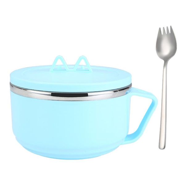 1pc double layer stainless steel noodles bowl with lid and spoon preservation bowls heat resistant for home (blue
1pc double layer stainless steel noodles bowl with lid and spoon preservation bowls heat resistant for home (blue