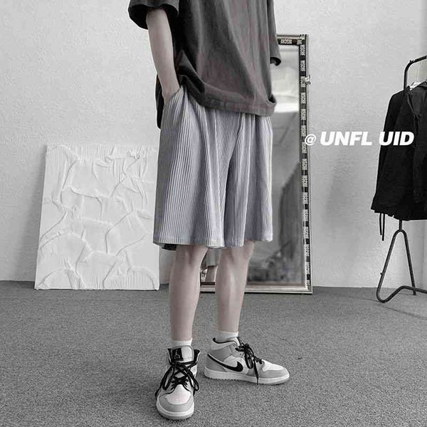 men's shorts summer pleated fashion solid color casual men streetwear korean loose wide-leg mens knee length pants h47o, White;black
men's shorts summer pleated fashion solid color casual men streetwear korean loose wide-leg mens knee length pants h47o, White;black
