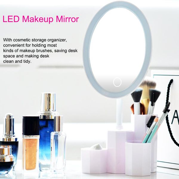 compact mirrors led makeup mirror with storage base organizer 180° rotation brightness adjustable beauty cosmetic tableespelho
compact mirrors led makeup mirror with storage base organizer 180° rotation brightness adjustable beauty cosmetic tableespelho