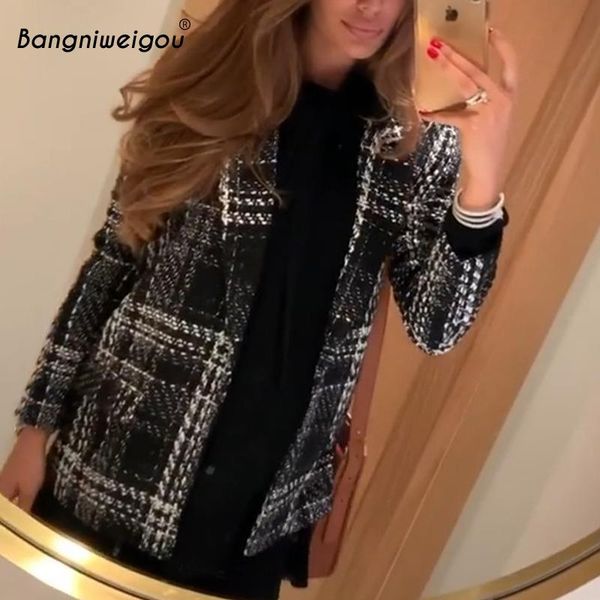 women's wool & blends bangniweigou notched lapel collar women blazer jacket fall winter striped black outerwear coat
women's wool & blends bangniweigou notched lapel collar women blazer jacket fall winter striped black outerwear coat