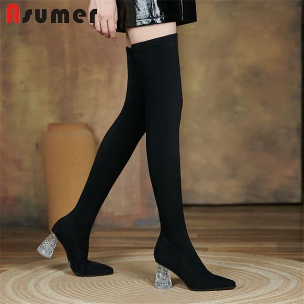 boots asumer 2021 arrive over the knee women party nightclub shoes slim crystal high heels ladies stretch, Black
boots asumer 2021 arrive over the knee women party nightclub shoes slim crystal high heels ladies stretch, Black