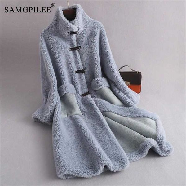 real fur coat long sheep shearling women winter jackets wool casual coats korean style jaqueta feminina 211122, Black
real fur coat long sheep shearling women winter jackets wool casual coats korean style jaqueta feminina 211122, Black