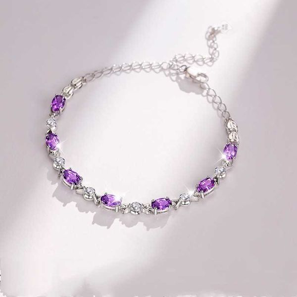 link, chain trend fashion natural crystal couple bracelet pure silver sterling girls send girlfriend bracelets, Black
link, chain trend fashion natural crystal couple bracelet pure silver sterling girls send girlfriend bracelets, Black