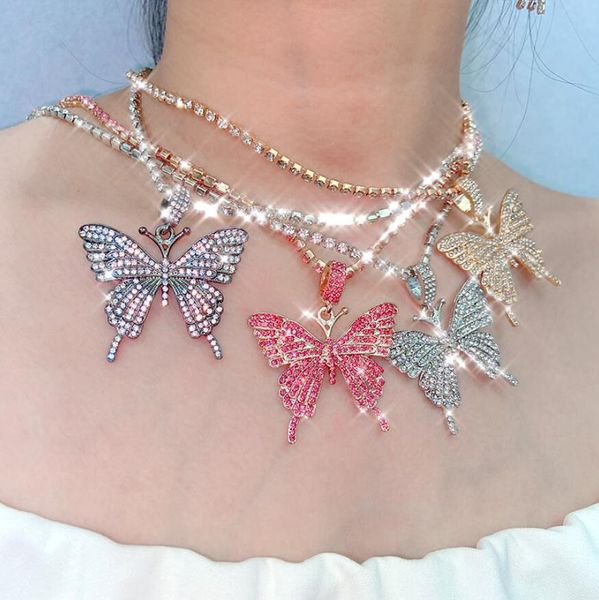 lady fashion bling rhinestone butterfly pendant choker necklace for women crystal wedding statement jewelry wholesale gifts, Silver
lady fashion bling rhinestone butterfly pendant choker necklace for women crystal wedding statement jewelry wholesale gifts, Silver