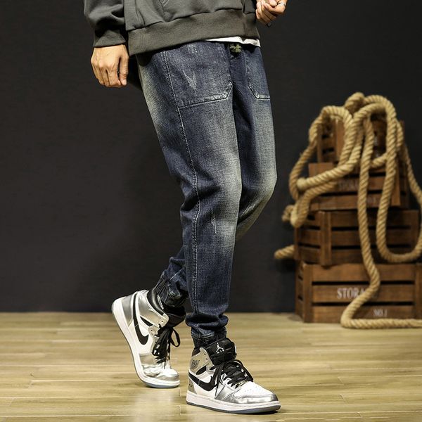 trendy harem jeans man denim pants hip hop elastic joggers casual trousers loose baggy cargo, Blue
trendy harem jeans man denim pants hip hop elastic joggers casual trousers loose baggy cargo, Blue