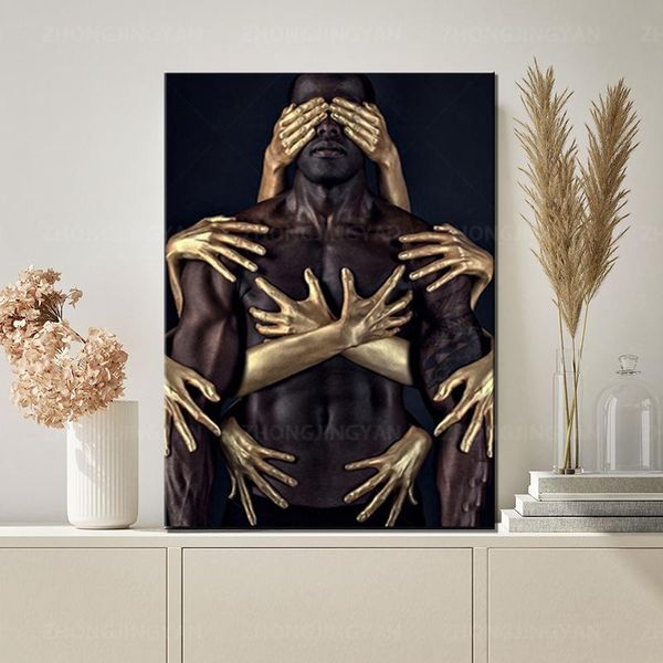 paintings black gold nude embrace canvas wall art posters and prints african man woman pictures for living room cuadros
paintings black gold nude embrace canvas wall art posters and prints african man woman pictures for living room cuadros