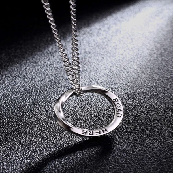 korean hip hop pendant mobius personality men's simple versatile letter ring necklace twisted piece chain, Black
korean hip hop pendant mobius personality men's simple versatile letter ring necklace twisted piece chain, Black