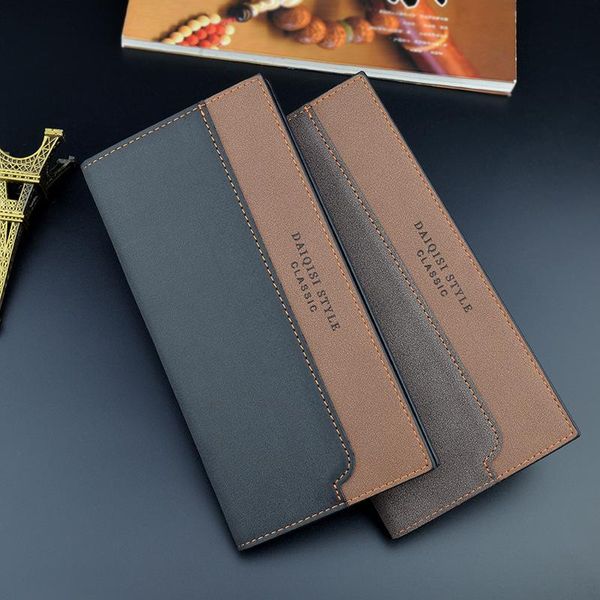 wallets matte leather men's wallet long multi-card pocket male thin fashion two fold soft large capacity coin purses, Red;black
wallets matte leather men's wallet long multi-card pocket male thin fashion two fold soft large capacity coin purses, Red;black