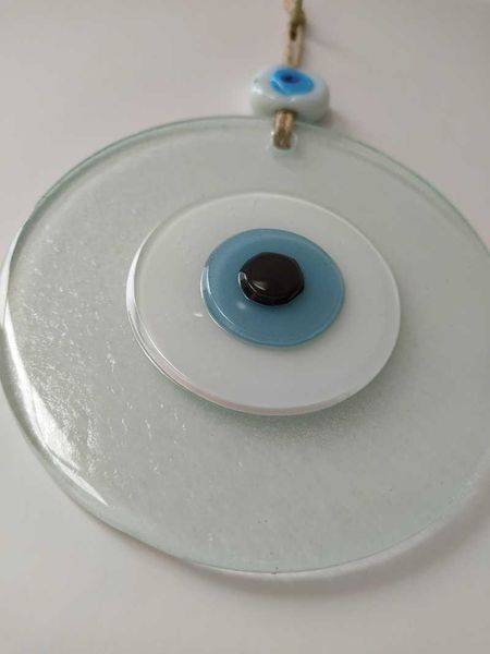 white evil eye 12cm glass bead pendant charm turkish handmade big amulet for wall hanging talisman boho home / room decor decorative objects
white evil eye 12cm glass bead pendant charm turkish handmade big amulet for wall hanging talisman boho home / room decor decorative objects