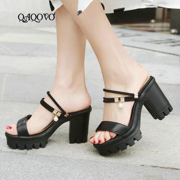 women summer platform shoes thick high heels crystal sandals open toe slip on casual plus size 43, Black
women summer platform shoes thick high heels crystal sandals open toe slip on casual plus size 43, Black