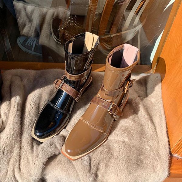 boots genuine leather women winter fashion shoes ankle chunky platform female flat comfortable zipper square toe 2021, Black
boots genuine leather women winter fashion shoes ankle chunky platform female flat comfortable zipper square toe 2021, Black