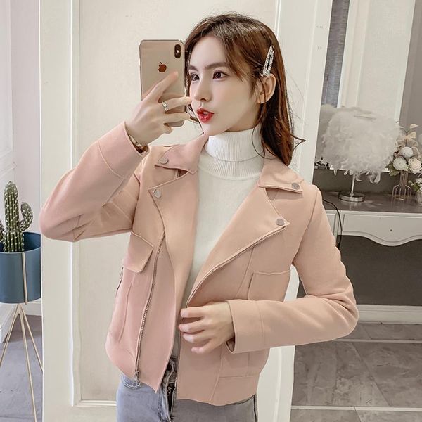 women's jackets women slim suede jacket pink soft faux street moto biker leather coat lady casual outerwear, Black;brown
women's jackets women slim suede jacket pink soft faux street moto biker leather coat lady casual outerwear, Black;brown