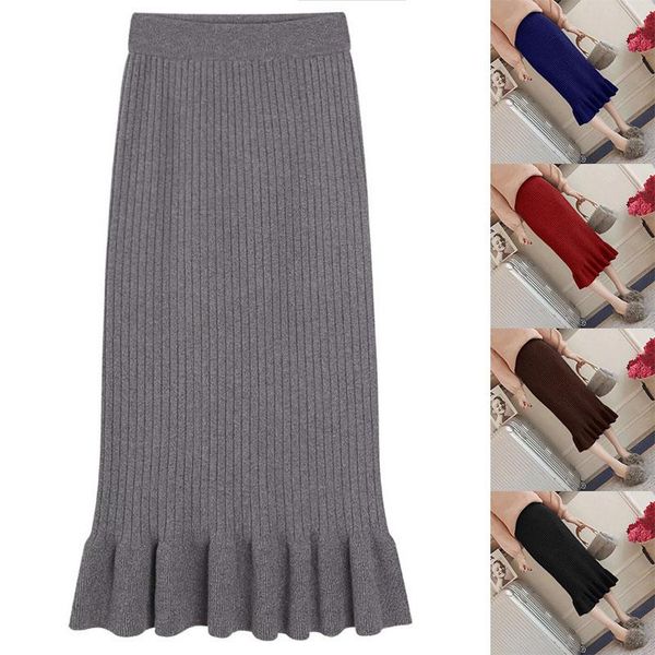 women knitted solid color skirts elegant sweater skirt spring autumn female ruffle midi pleated high waist warm, Black
women knitted solid color skirts elegant sweater skirt spring autumn female ruffle midi pleated high waist warm, Black