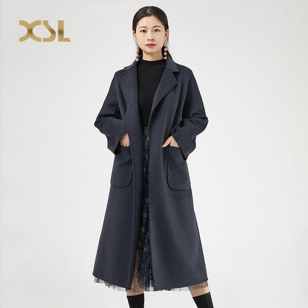 women's wool & blends 2021 autumn and winter temperament commuting high grade grey coat, Black
women's wool & blends 2021 autumn and winter temperament commuting high grade grey coat, Black