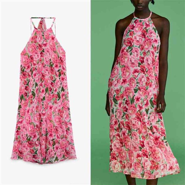 pleated flowers print long dress women sleeveless backless evening female chic chiffon halter summer es 210524, Black;gray
pleated flowers print long dress women sleeveless backless evening female chic chiffon halter summer es 210524, Black;gray