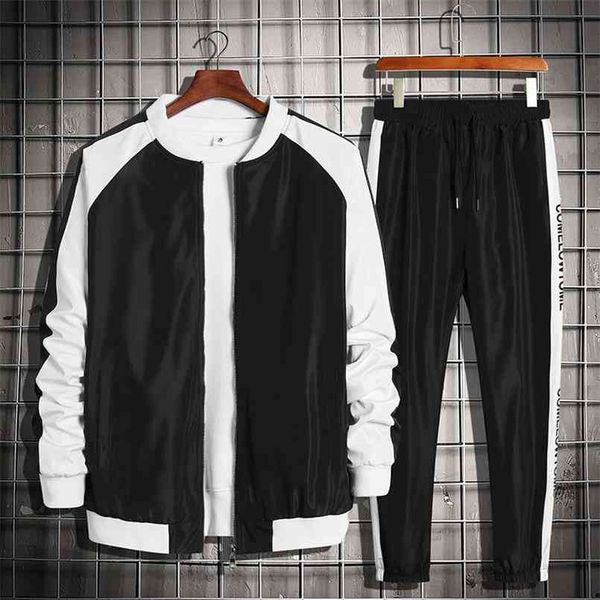 brand men's sets casual men tracksuit 2 piece set spring autumn jacket+pants fashion sports suit men streetwear hip hop 210916, Gray
brand men's sets casual men tracksuit 2 piece set spring autumn jacket+pants fashion sports suit men streetwear hip hop 210916, Gray