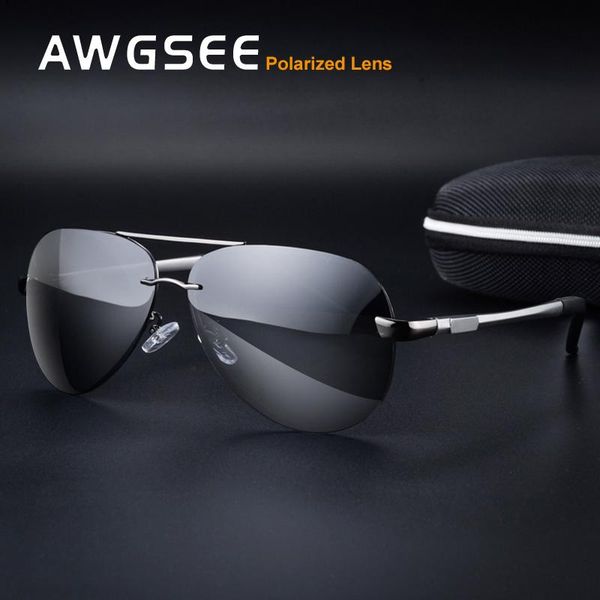 sunglasses brand driving men rimless pilot polarized sun glasses metal frame shades uv protection gafas de sol hombre, White;black
sunglasses brand driving men rimless pilot polarized sun glasses metal frame shades uv protection gafas de sol hombre, White;black