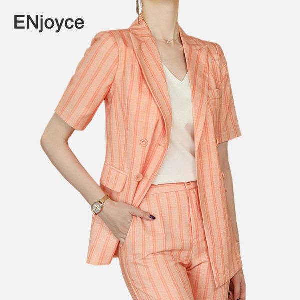 summer women professional work wears ladies striped 2 pieces sets short sleeves slim blazer and pants business el uniform women's two p, White
summer women professional work wears ladies striped 2 pieces sets short sleeves slim blazer and pants business el uniform women's two p, White