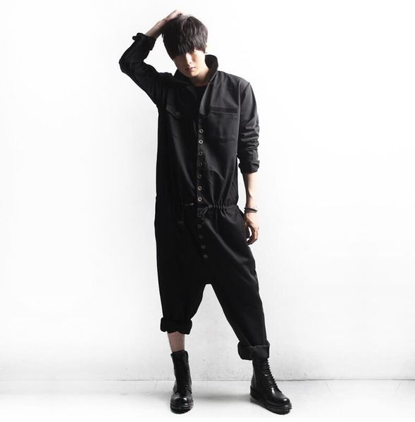 men's pants m-5xl men est fashion jumpsuits overalls runway looks loose conjoined straps trousers singers dancer pant, Black
men's pants m-5xl men est fashion jumpsuits overalls runway looks loose conjoined straps trousers singers dancer pant, Black
