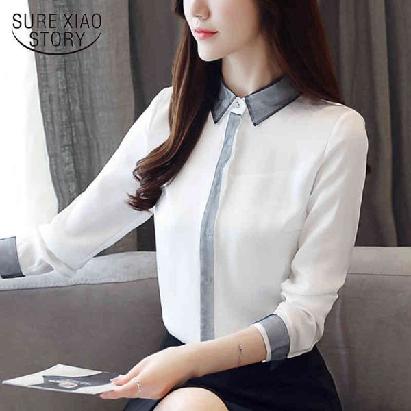 fashion long sleeve female blouses femme chiffon women blouse shirt blusa feminina 0789 30 210415, White
fashion long sleeve female blouses femme chiffon women blouse shirt blusa feminina 0789 30 210415, White